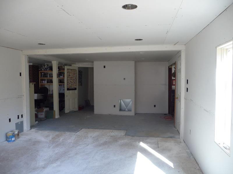 First floor with drywall