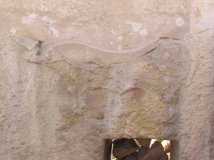 Bas-relief carving of bull