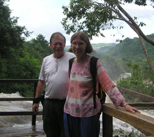 Ron and Ellen at Agua Azul, Mexico